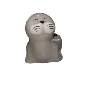 Small Stanley The Seal Sea Lion Planter Home Decor Ceramic Collectable In/Outdoo